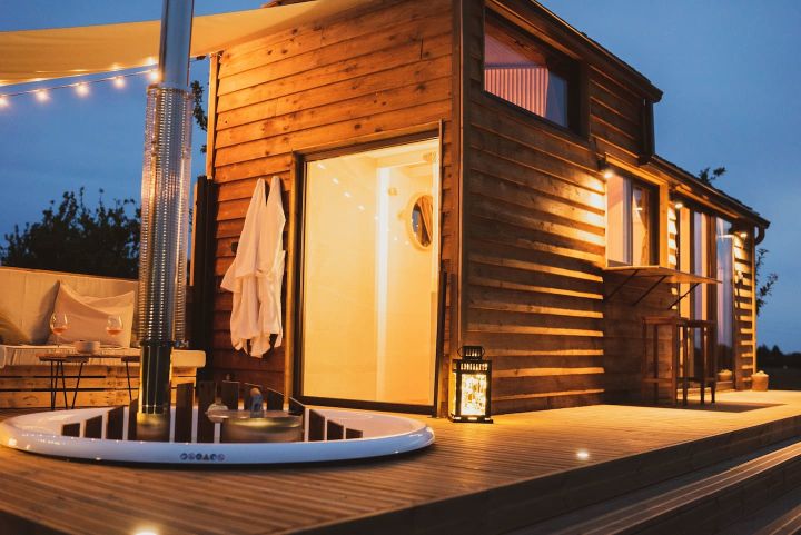 Tiny House mit privatem Whirlpool